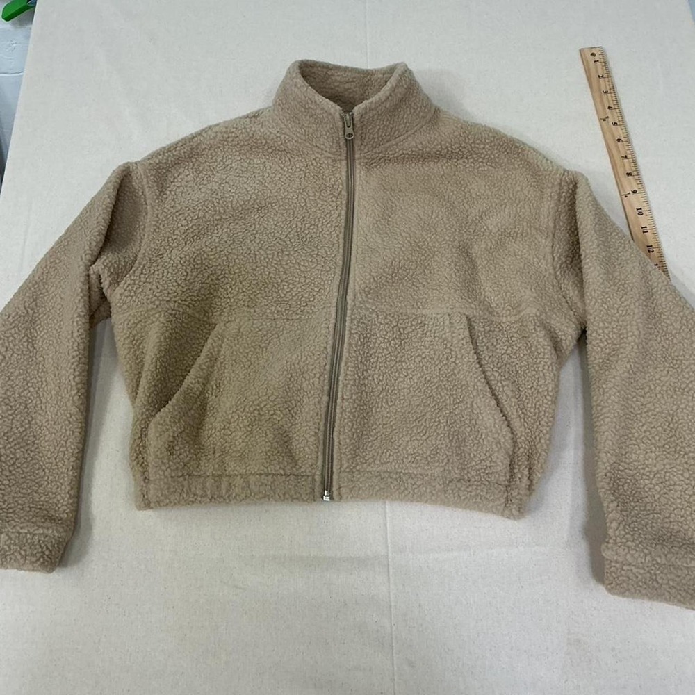 Cozy cropped sherpa jacket